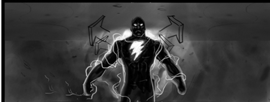 Black Adam storyboard by John Fox — becoming Black Adam